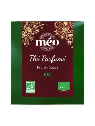 Thé vert aromatisé aux fruits rouges Méo en sachets